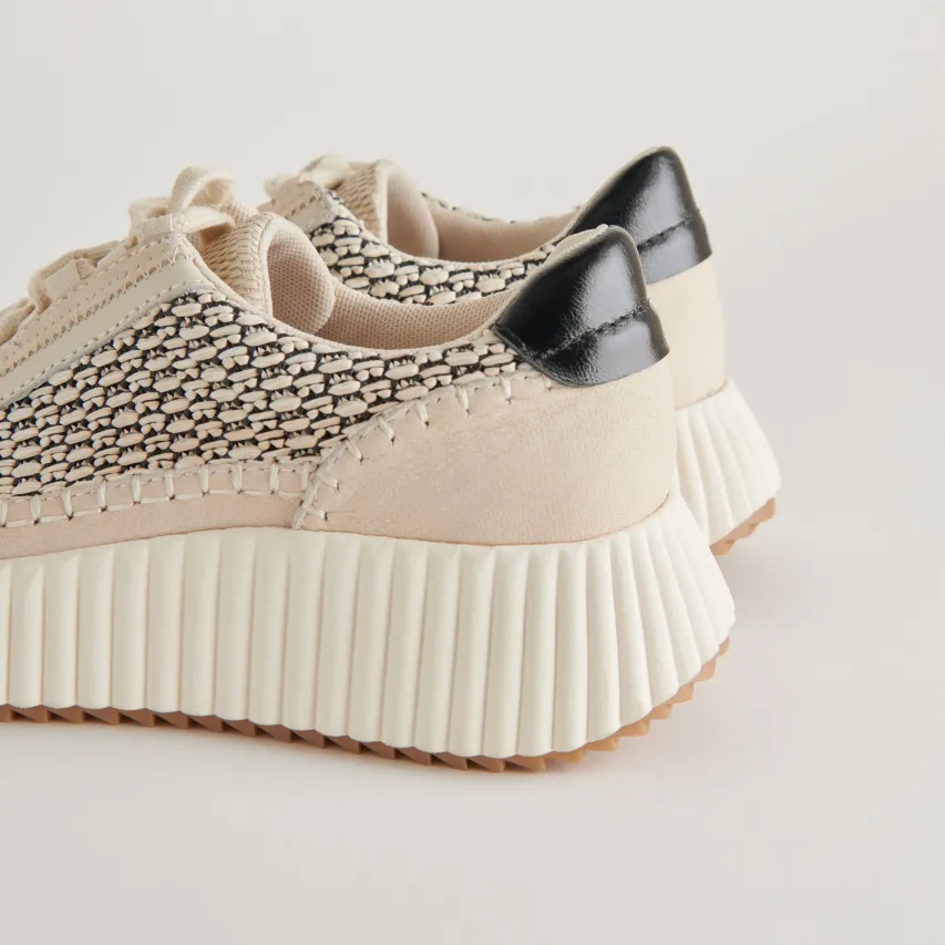 DOLEN SNEAKERS BLACK NATURAL RAFFIA^Dolce Vita Outlet
