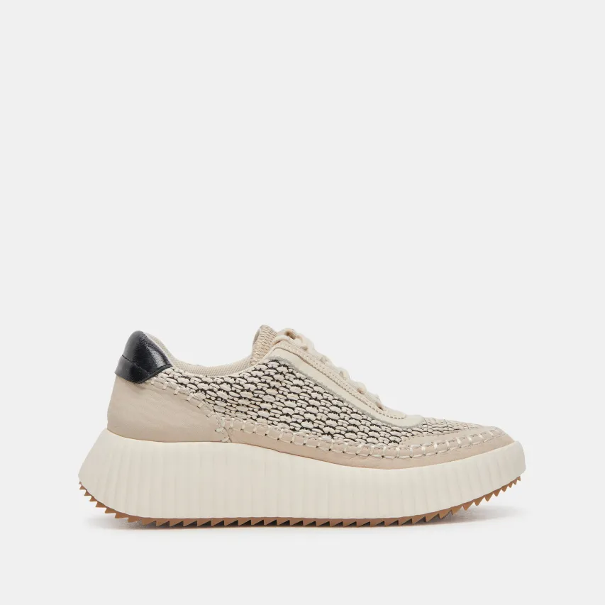 DOLEN SNEAKERS BLACK NATURAL RAFFIA^Dolce Vita Outlet