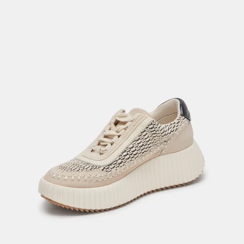 DOLEN SNEAKERS BLACK NATURAL RAFFIA^Dolce Vita Outlet