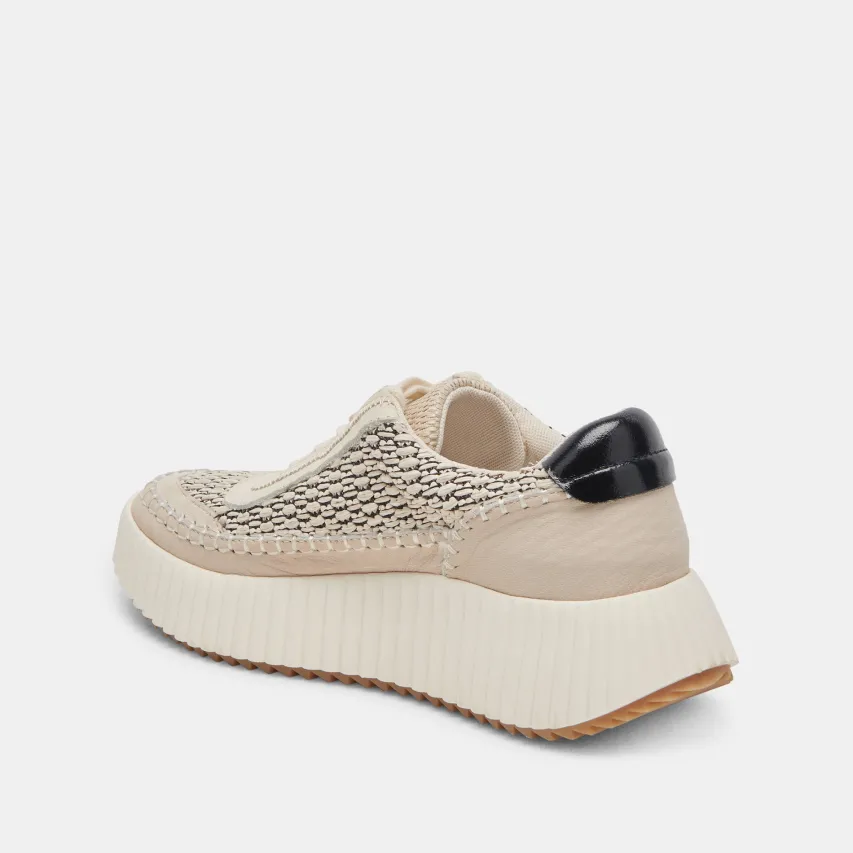DOLEN SNEAKERS BLACK NATURAL RAFFIA^Dolce Vita Outlet