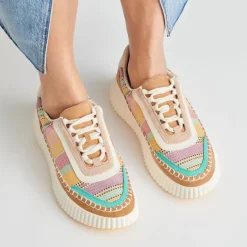 DOLEN SNEAKERS TAN MULTI RAFFIA^Dolce Vita Outlet