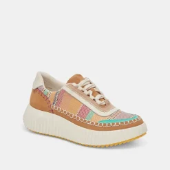 DOLEN SNEAKERS TAN MULTI RAFFIA^Dolce Vita Outlet