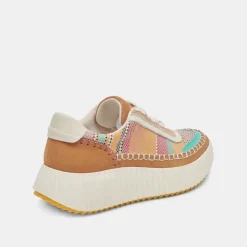 DOLEN SNEAKERS TAN MULTI RAFFIA^Dolce Vita Outlet
