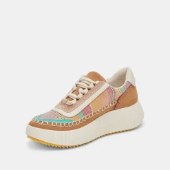 DOLEN SNEAKERS TAN MULTI RAFFIA^Dolce Vita Outlet
