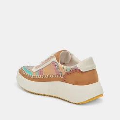 DOLEN SNEAKERS TAN MULTI RAFFIA^Dolce Vita Outlet