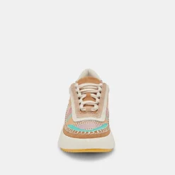 DOLEN SNEAKERS TAN MULTI RAFFIA^Dolce Vita Outlet