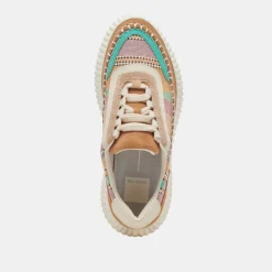 DOLEN SNEAKERS TAN MULTI RAFFIA^Dolce Vita Outlet