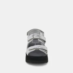 DUBAI SANDALS SILVER DISTRESSED LEATHER^Dolce Vita Outlet