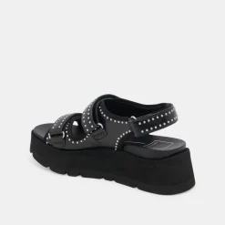 DUBAI STUD SANDALS MIDNIGHT CRINKLE PATENT^Dolce Vita Sale