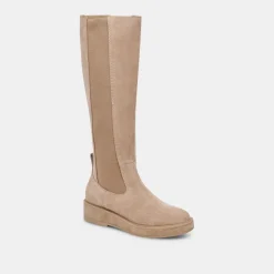 EAMON H2O WIDE CALF BOOTS ALMOND SUEDE^Dolce Vita New