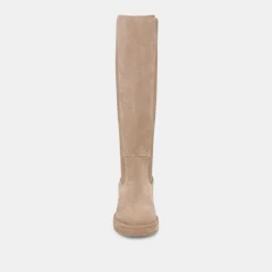 EAMON H2O WIDE CALF BOOTS ALMOND SUEDE^Dolce Vita New