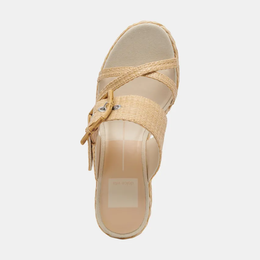 EDWINA HEELS LT NATURAL RAFFIA^Dolce Vita Best