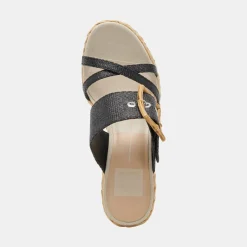 EDWINA HEELS ONYX RAFFIA^Dolce Vita Online