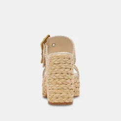 EDWINA HEELS WHITE NATURAL RAFFIA^Dolce Vita Sale