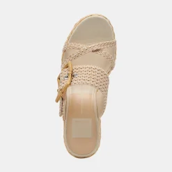 EDWINA HEELS WHITE NATURAL RAFFIA^Dolce Vita Sale