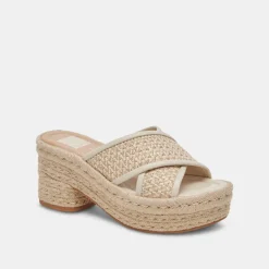 ELDORA HEELS NATURAL WHITE RAFFIA^Dolce Vita Clearance