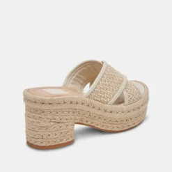 ELDORA HEELS NATURAL WHITE RAFFIA^Dolce Vita Clearance