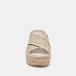 ELDORA HEELS NATURAL WHITE RAFFIA^Dolce Vita Clearance