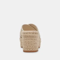 ELDORA HEELS NATURAL WHITE RAFFIA^Dolce Vita Clearance