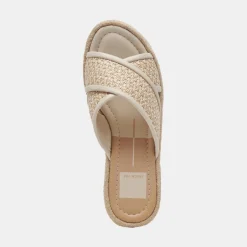 ELDORA HEELS NATURAL WHITE RAFFIA^Dolce Vita Clearance