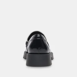 ELIAS WIDE FLATS BLACK WHITE CRINKLE PATENT^Dolce Vita Discount