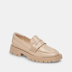 ELIAS WIDE FLATS SESAME CRINKLE PATENT^Dolce Vita Fashion