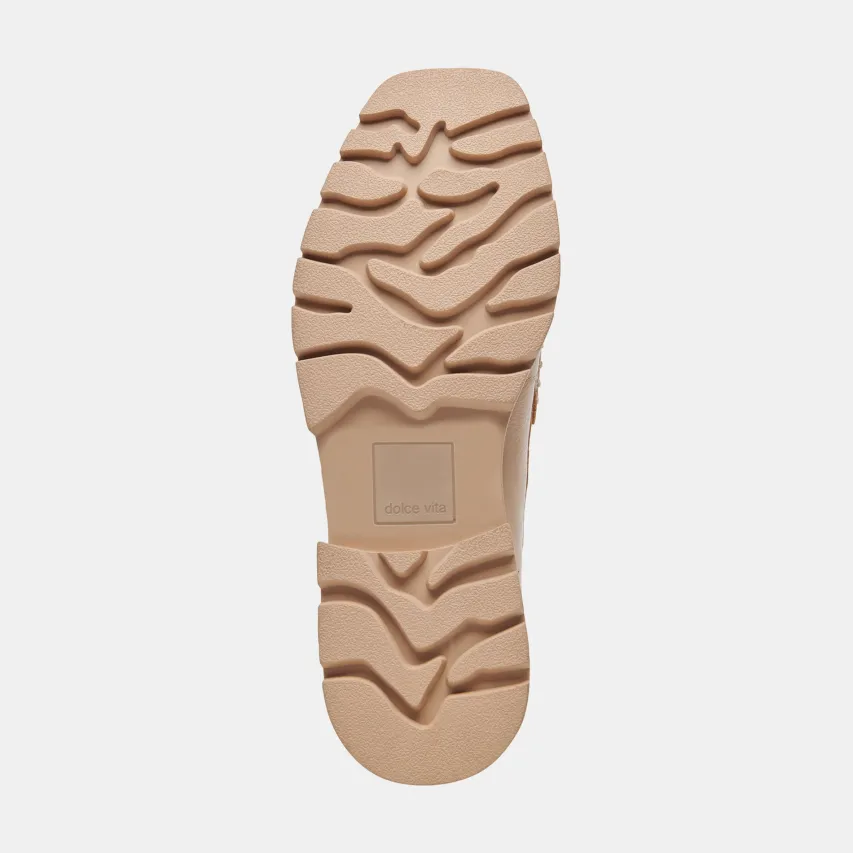 ELIAS WIDE FLATS SESAME CRINKLE PATENT^Dolce Vita Fashion