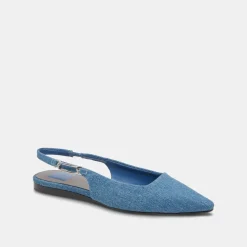 ELLEY FLATS BLUE DENIM^Dolce Vita Fashion