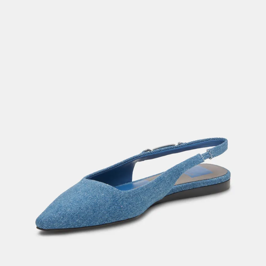 ELLEY FLATS BLUE DENIM^Dolce Vita Fashion