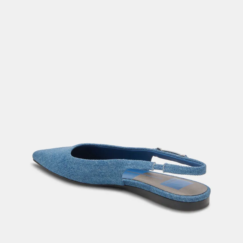 ELLEY FLATS BLUE DENIM^Dolce Vita Fashion