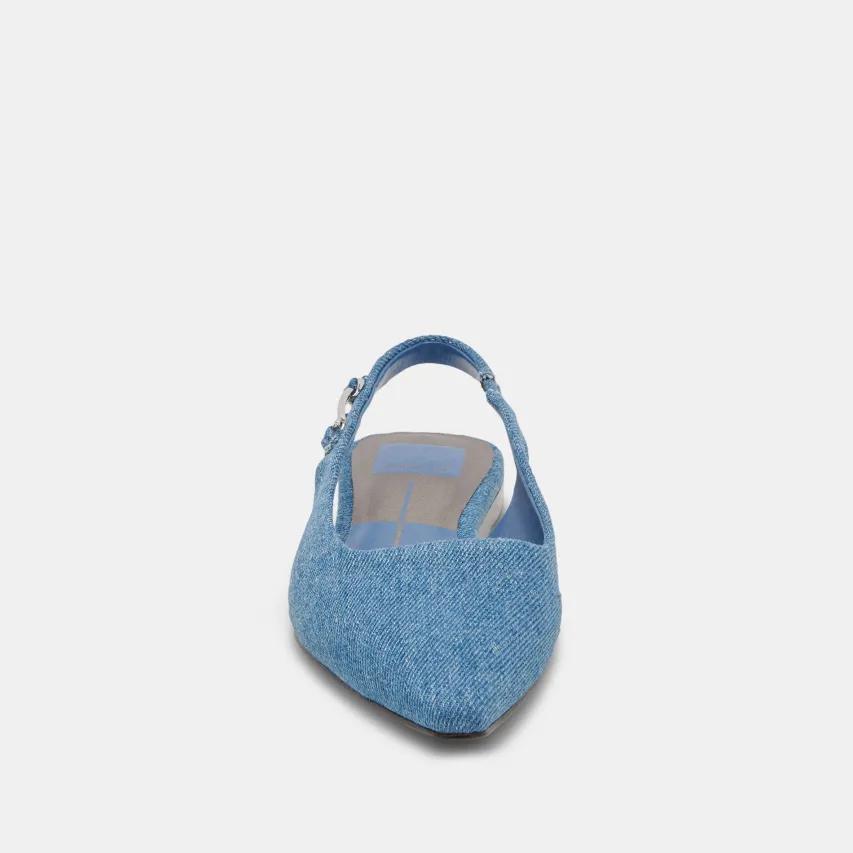 ELLEY FLATS BLUE DENIM^Dolce Vita Fashion
