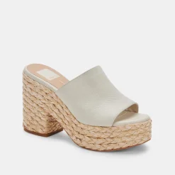 ELORA HEELS IVORY LEATHER^Dolce Vita Hot
