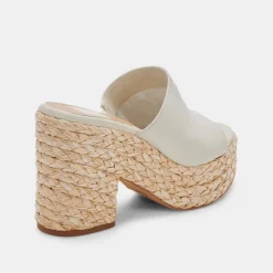 ELORA HEELS IVORY LEATHER^Dolce Vita Hot