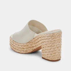 ELORA HEELS IVORY LEATHER^Dolce Vita Hot