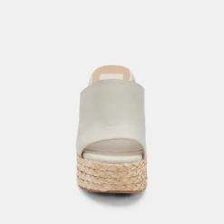 ELORA HEELS IVORY LEATHER^Dolce Vita Hot