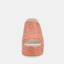 ELORA HEELS ORANGE RAFFIA^Dolce Vita Outlet