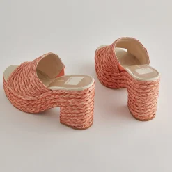 ELORA HEELS ORANGE RAFFIA^Dolce Vita Outlet