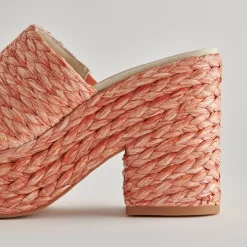ELORA HEELS ORANGE RAFFIA^Dolce Vita Outlet