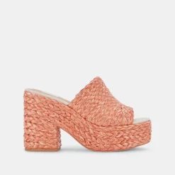 ELORA HEELS ORANGE RAFFIA^Dolce Vita Outlet