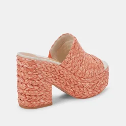 ELORA HEELS ORANGE RAFFIA^Dolce Vita Outlet