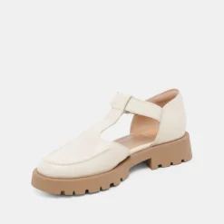 EMILIO FLATS CREAM CRINKLE PATENT LEATHER^Dolce Vita Hot