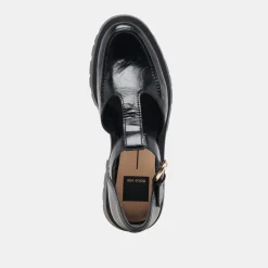 EMILIO FLATS MIDNIGHT CRINKLE PATENT LEATHER^Dolce Vita Best