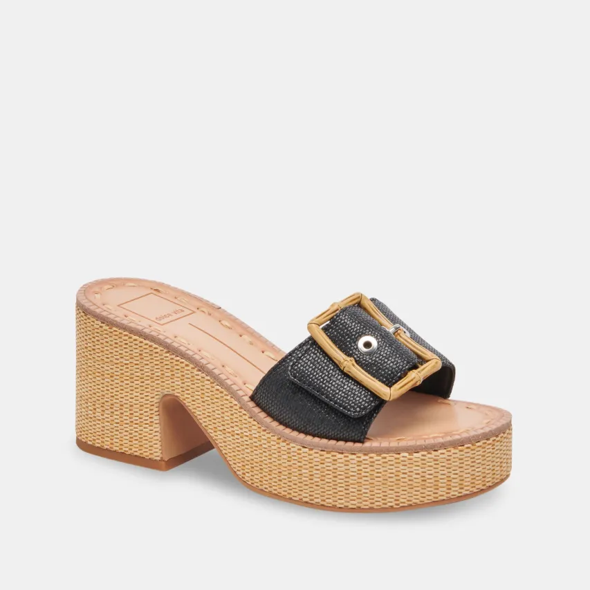 ERA HEELS ONYX RAFFIA^Dolce Vita Outlet