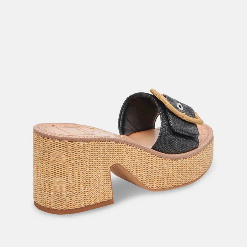 ERA HEELS ONYX RAFFIA^Dolce Vita Outlet