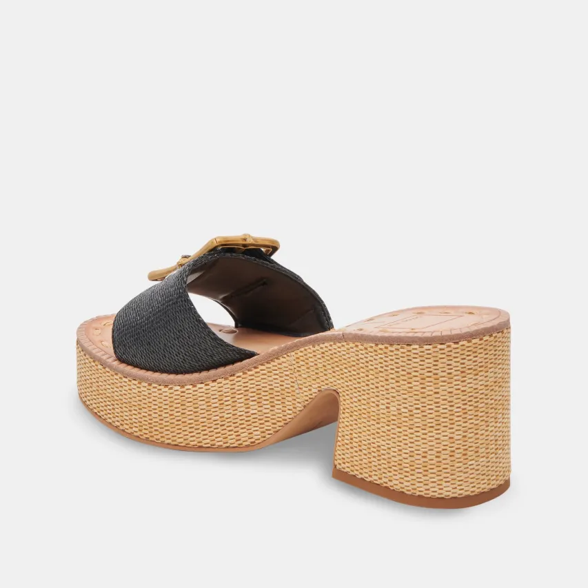 ERA HEELS ONYX RAFFIA^Dolce Vita Outlet