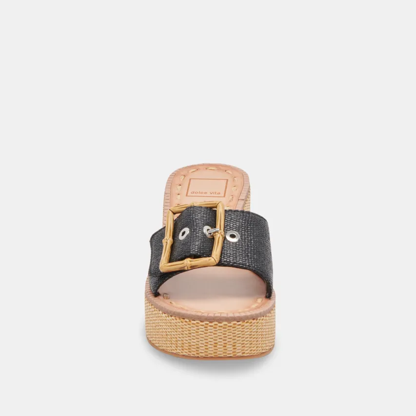 ERA HEELS ONYX RAFFIA^Dolce Vita Outlet
