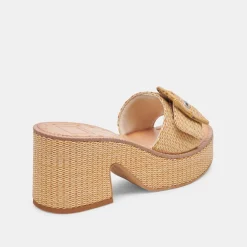 ERA HEELS WARM NATURAL RAFFIA^Dolce Vita Best