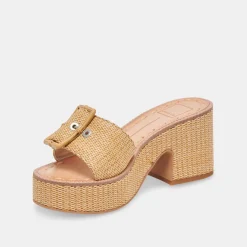 ERA HEELS WARM NATURAL RAFFIA^Dolce Vita Best
