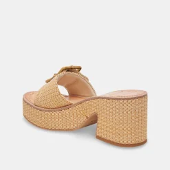 ERA HEELS WARM NATURAL RAFFIA^Dolce Vita Best