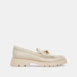 ERNA WIDE FLATS IVORY LEATHER^Dolce Vita Discount